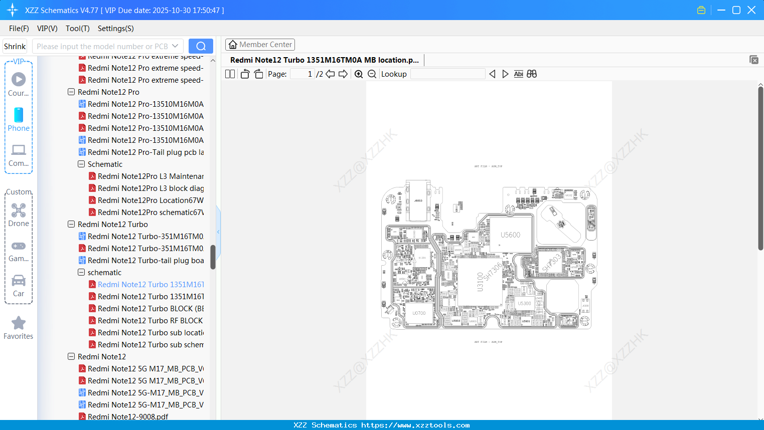 Xiaomi Redmi Note12 Turbo 1351M16TM0A MB Location